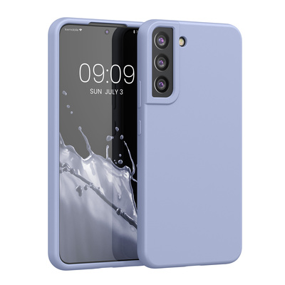 Gummierte Silikon Hülle für Samsung Galaxy S22 Plus in Hellblau matt