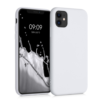 Slim Gummierte Silikon Hülle für Apple iPhone 11 in Weiß matt