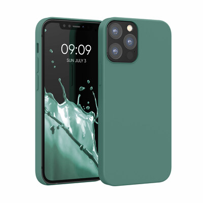 Cross selling Gummierte Silikon Hülle für Apple iPhone 12 / iPhone 12 Pro in Tannengrün