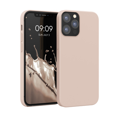 Gummierte Silikon Hülle für Apple iPhone 12 / iPhone 12 Pro in Altrosa