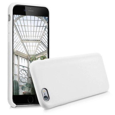 Gummierte Silikon Hülle für Apple iPhone 6 / 6S in Weiß