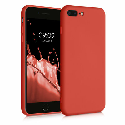 Cross selling Slim Gummierte Silikon Hülle für Apple iPhone 7 Plus / iPhone 8 Plus in Mandarin Orange