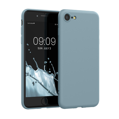 Slim Gummierte Silikon Hülle für Apple iPhone SE (2022) / iPhone SE (2020) / iPhone 8 / iPhone 7 in Antique Stone