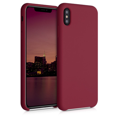Cross selling Gummierte Silikon Hülle für Apple iPhone XS Max in Rhabarber Rot
