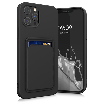 Cross selling TPU Hülle mit Kartenfach für Apple iPhone 12 Pro Max Schwarz