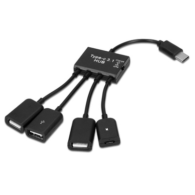 4in1 USB 3.1 Typ C Hub (mit 3x USB + 1x Micro-USB)