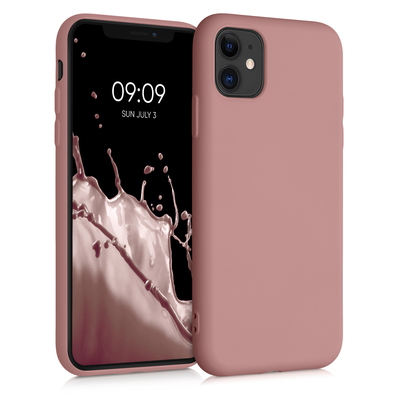Slim Gummierte Silikon Hülle für Apple iPhone 11 in Winter Rose
