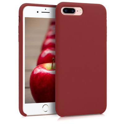 Cross selling Gummierte Silikon Hülle für Apple iPhone 7 Plus / iPhone 8 Plus in Dunkelrot