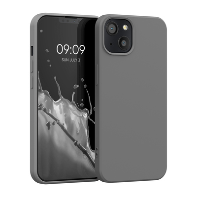 Slim Gummierte Silikon Hülle für Apple iPhone 13 in Stone Dust