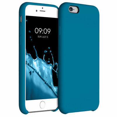 Gummierte Silikon Hülle für Apple iPhone 6 / 6S in Karibikblau