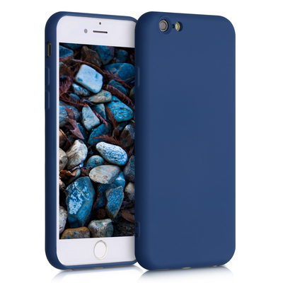 Slim Gummierte Silikon Hülle für Apple iPhone 6 / 6S in Dunkelblau