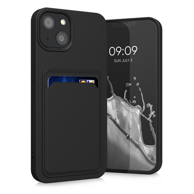 Cross selling TPU Hülle mit Kartenfach für Apple iPhone 13 Schwarz