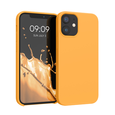 Cross selling Gummierte Silikon Hülle für Apple iPhone 12 mini in Marigold