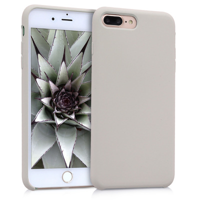 Cross selling Gummierte Silikon Hülle für Apple iPhone 7 Plus / iPhone 8 Plus in Beige