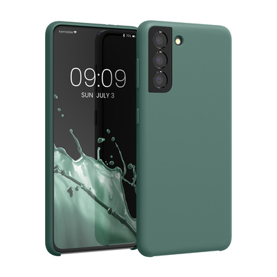 Cross selling Gummierte Silikon Hülle für Samsung Galaxy S21 in Tannengrün