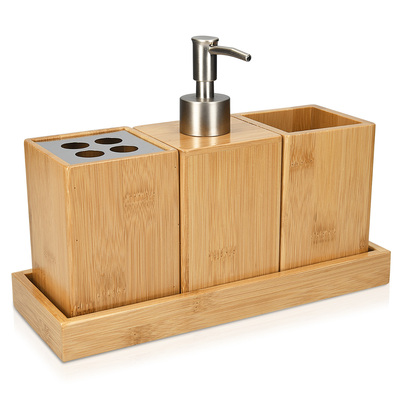 Cross selling Badezimmer Set Bambus 4-teilig