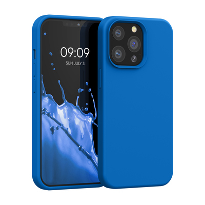 Cross selling Gummierte Silikon Hülle für Apple iPhone 13 Pro in Blue Reef