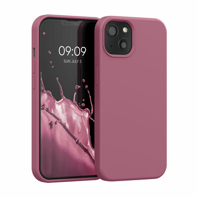 Cross selling Gummierte Silikon Hülle für Apple iPhone 13 in Dark Rose