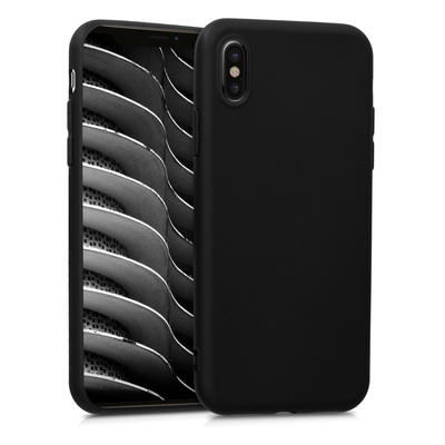 TPU Hülle für Apple iPhone X in Schwarz matt