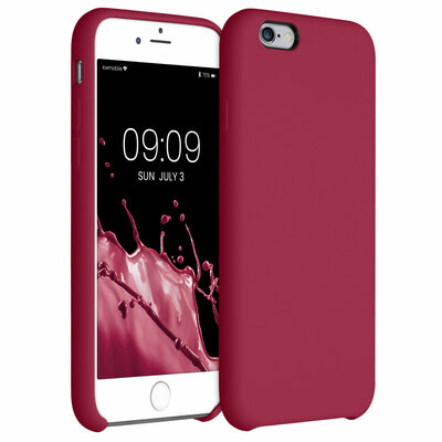 Gummierte Silikon Hülle für Apple iPhone 6 / 6S in Sweet Cherry