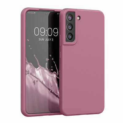Gummierte Silikon Hülle für Samsung Galaxy S22 Plus in Dark Rose