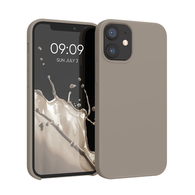 Cross selling Gummierte Silikon Hülle für Apple iPhone 12 mini in Taupe