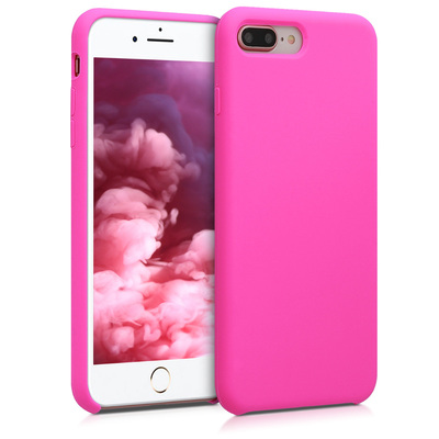 Cross selling Gummierte Silikon Hülle für Apple iPhone 7 Plus / iPhone 8 Plus in Magenta