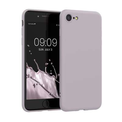 Slim Gummierte Silikon Hülle für Apple iPhone SE (2022) / iPhone SE (2020) / iPhone 8 / iPhone 7 in Purple Cloud