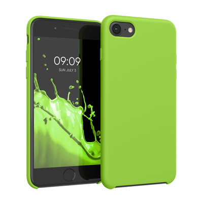 Gummierte Silikon Hülle für Apple iPhone SE (2022) / iPhone SE (2020) / iPhone 8 / iPhone 7 in Grün