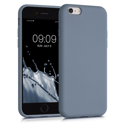 Cross selling Slim Gummierte Silikon Hülle für Apple iPhone 6 / 6S in Blaugrau