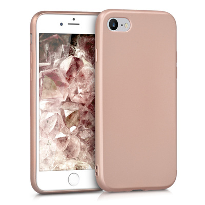 TPU Hülle für Apple iPhone SE (2022) / iPhone SE (2020) / iPhone 8 / iPhone 7 in Metallic Rosegold