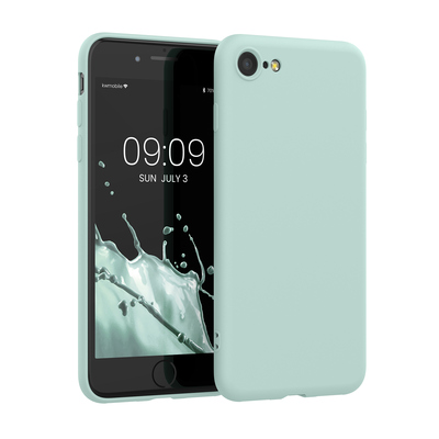 Cross selling Slim Gummierte Silikon Hülle für Apple iPhone SE (2022) / iPhone SE (2020) / iPhone 8 / iPhone 7 in Cool Mint