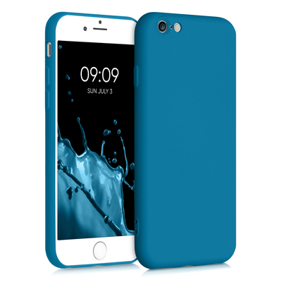 Cross selling Slim Gummierte Silikon Hülle für Apple iPhone 6 / 6S in Karibikblau