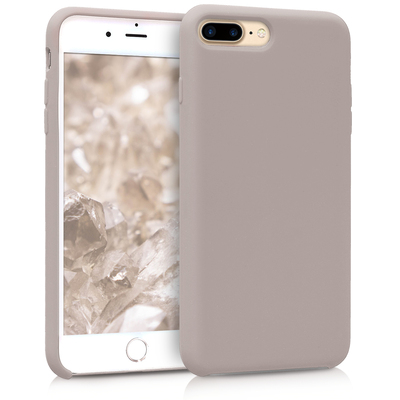 Cross selling Gummierte Silikon Hülle für Apple iPhone 7 Plus / iPhone 8 Plus in Helltaupe