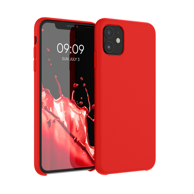 Gummierte Silikon Hülle für Apple iPhone 11 in Rot