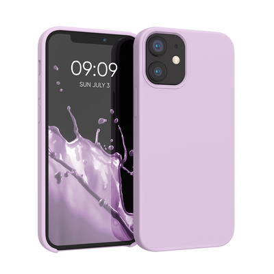 Gummierte Silikon Hülle für Apple iPhone 12 mini in Mauve