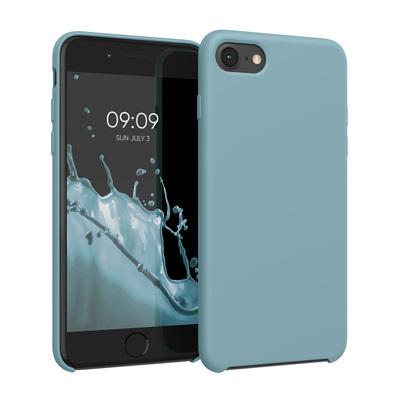 Gummierte Silikon Hülle für Apple iPhone SE (2022) / iPhone SE (2020) / iPhone 8 / iPhone 7 in Antique Stone