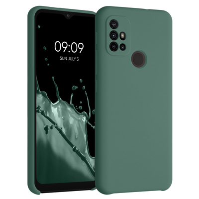 Gummierte Silikon Hülle für Motorola Moto G30 / Moto G20 / Moto G10 in Tannengrün