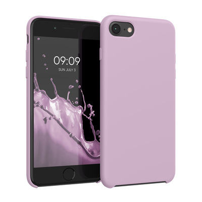 Gummierte Silikon Hülle für Apple iPhone SE (2022) / iPhone SE (2020) / iPhone 8 / iPhone 7 in Mauve