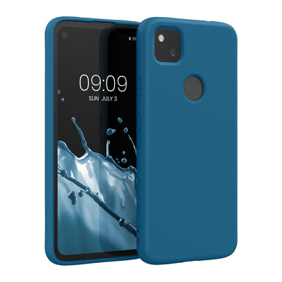 Cross selling Slim Gummierte Silikon Hülle für Google Pixel 4a in Karibikblau
