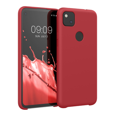 Cross selling Gummierte Silikon Hülle für Google Pixel 4a in Klassisch Rot