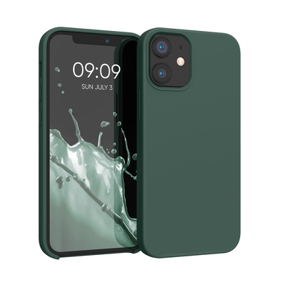 Cross selling Gummierte Silikon Hülle für Apple iPhone 12 mini in Moosgrün