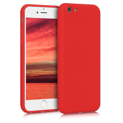 Slim Gummierte Silikon Hülle für Apple iPhone 6 / 6S in Rot