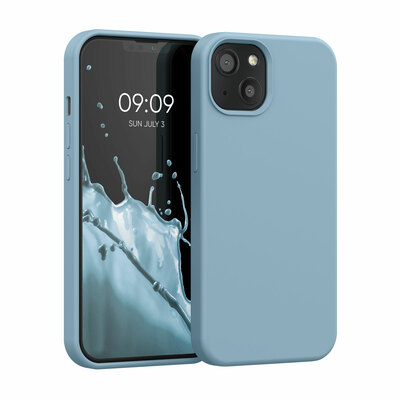 Gummierte Silikon Hülle für Apple iPhone 13 in Antique Stone