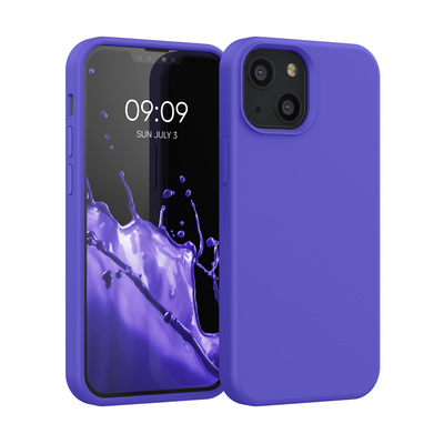 Cross selling Gummierte Silikon Hülle für Apple iPhone 13 mini in Blauviolett