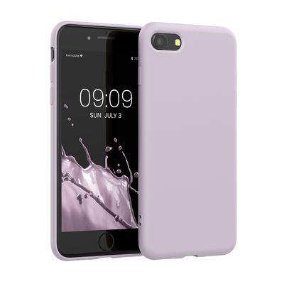 Cross selling Slim Gummierte Silikon Hülle für Apple iPhone SE (2022) / iPhone SE (2020) / iPhone 8 / iPhone 7 in Nude Lilac
