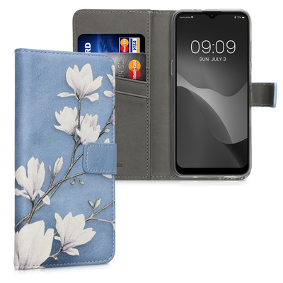 Wallet Case Kunstleder für Nokia G21 / G11 Magnolien Design