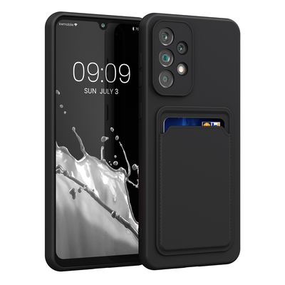 TPU Hülle mit Kartenfach für Samsung Galaxy A33 5G Schwarz