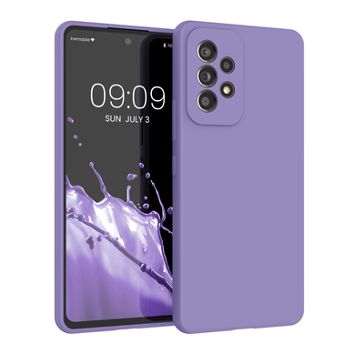 Gummierte Silikon Hülle für Samsung Galaxy A53 5G in Veilchen Lila
