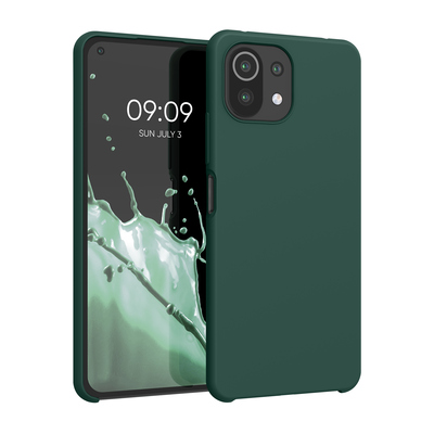 Cross selling Gummierte Silikon Hülle für Xiaomi 11 Lite (5G) NE / Mi 11 Lite (5G) in Moosgrün